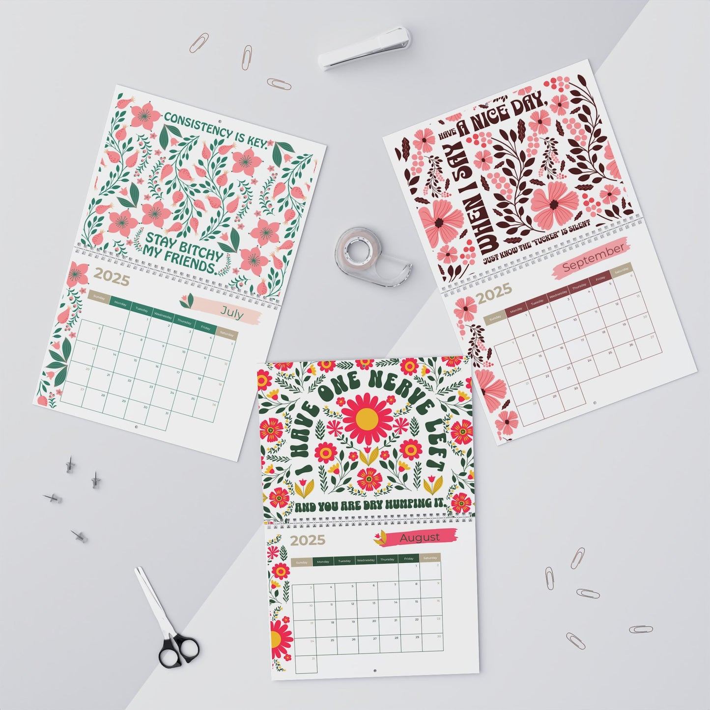 Wall Calendar Swear Affirmations