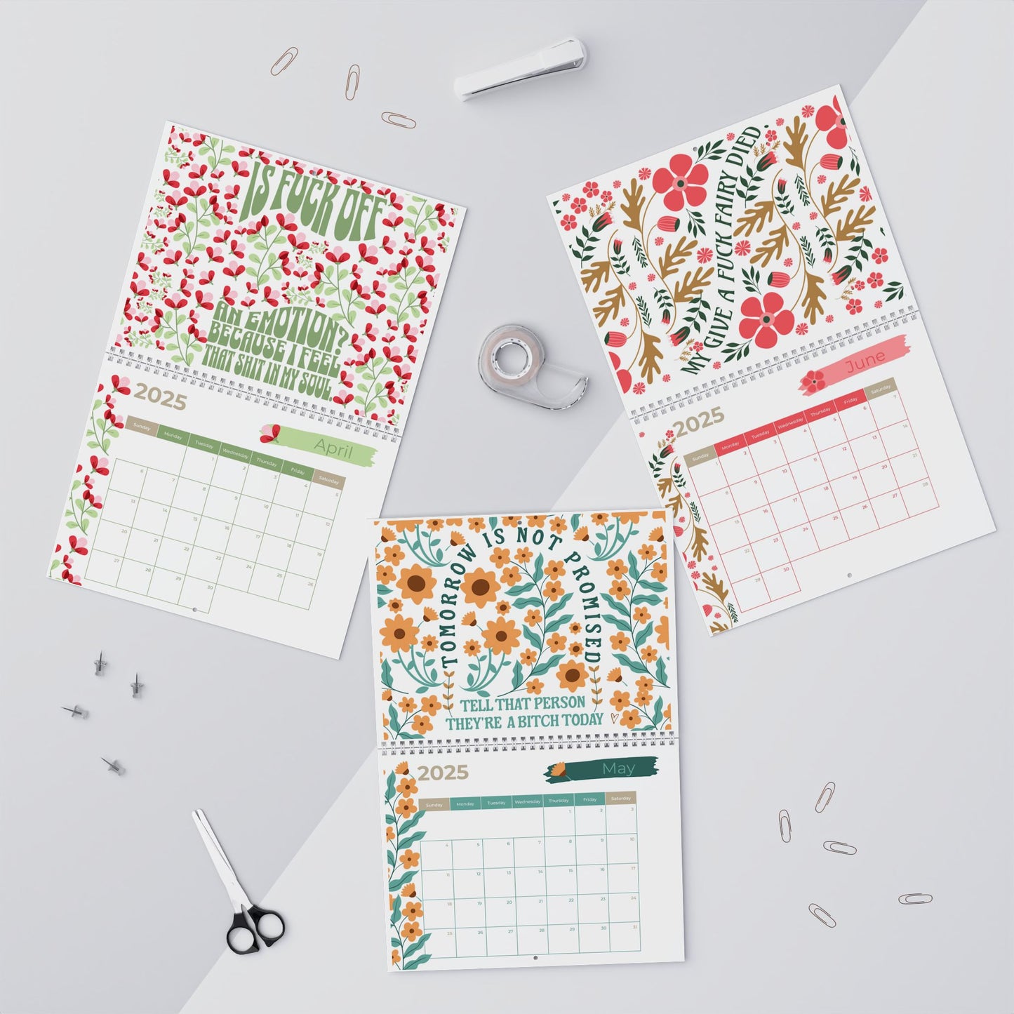 Wall Calendar Swear Affirmations