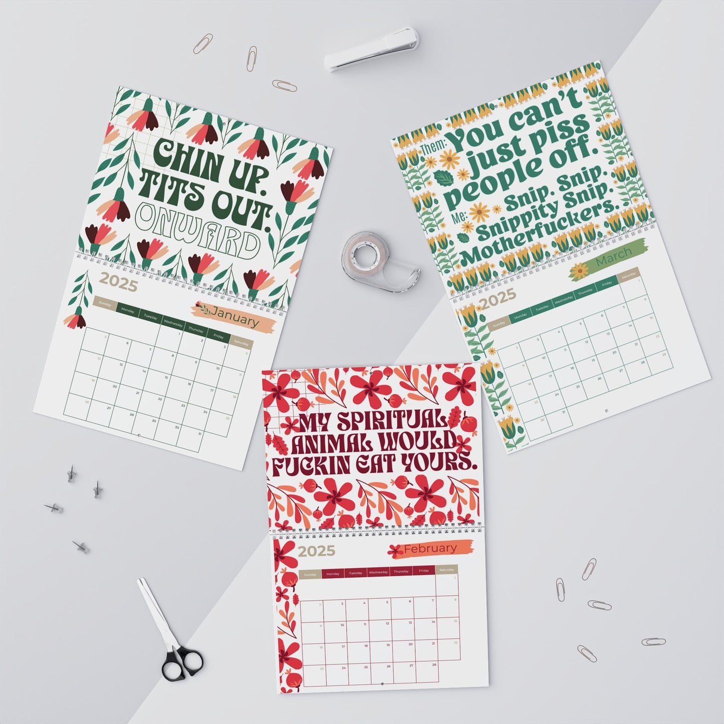 Wall Calendar Swear Affirmations