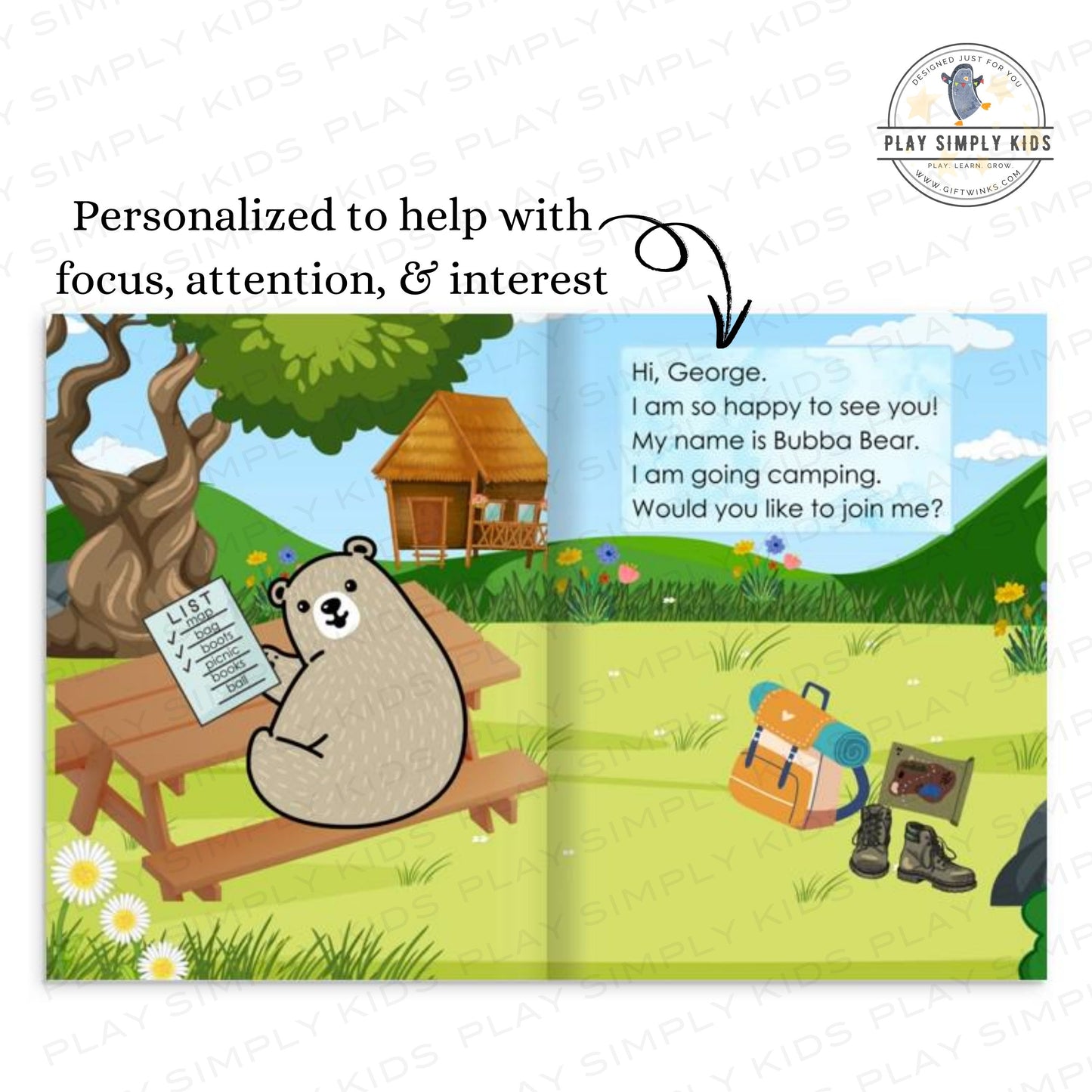 Bubba Bear Personalized Book