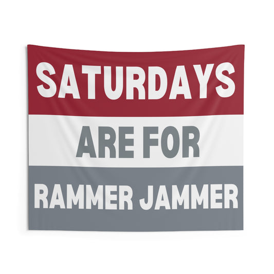 Alabama Football Rammer Jammer Wall Flag or Wall Tapestry