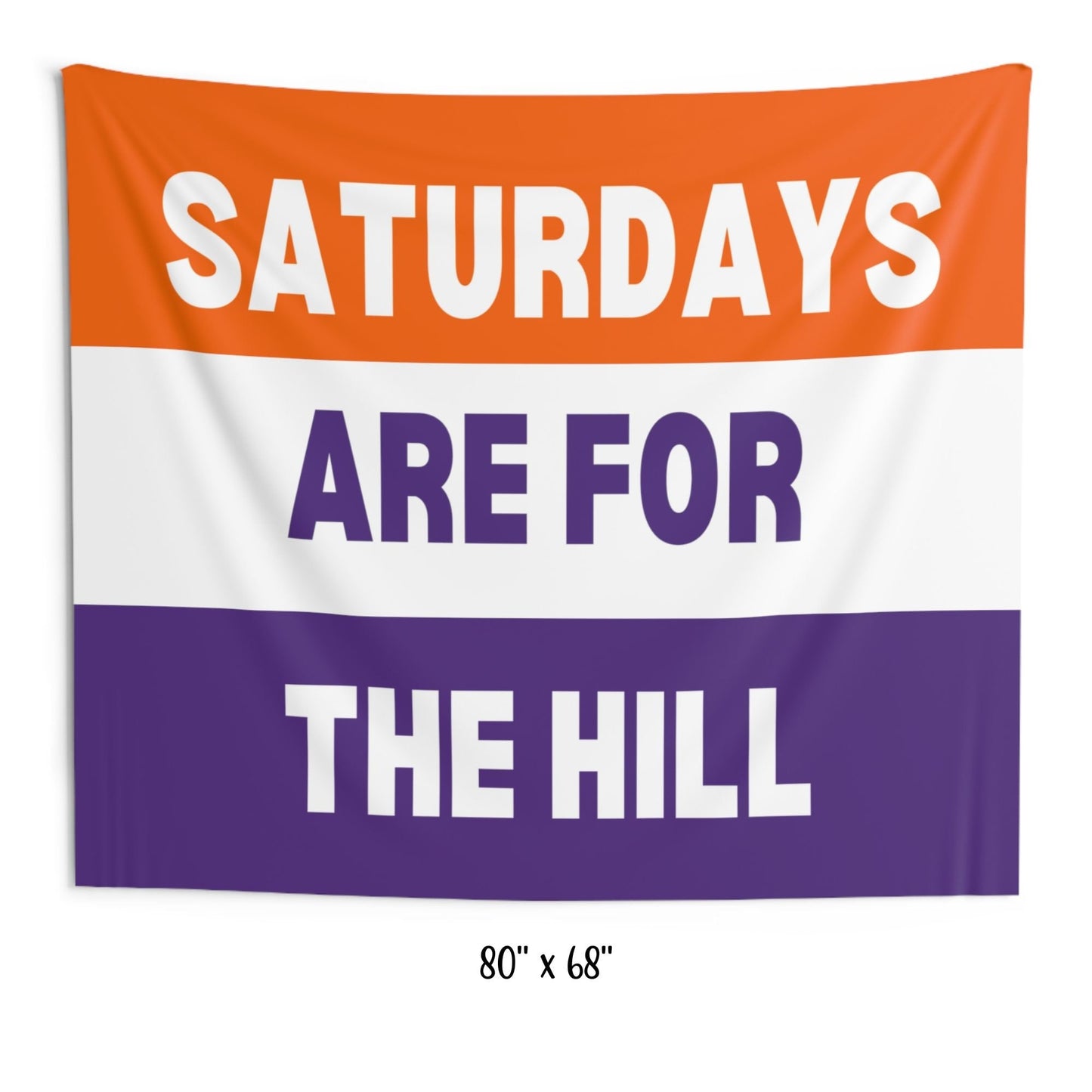 Clemson Wall Tapestry, Tigers, Sports Team Wall Art, Dorm Decor Boys, College Football, College Dorm Flags, The Sports Fan, Gifts for Son