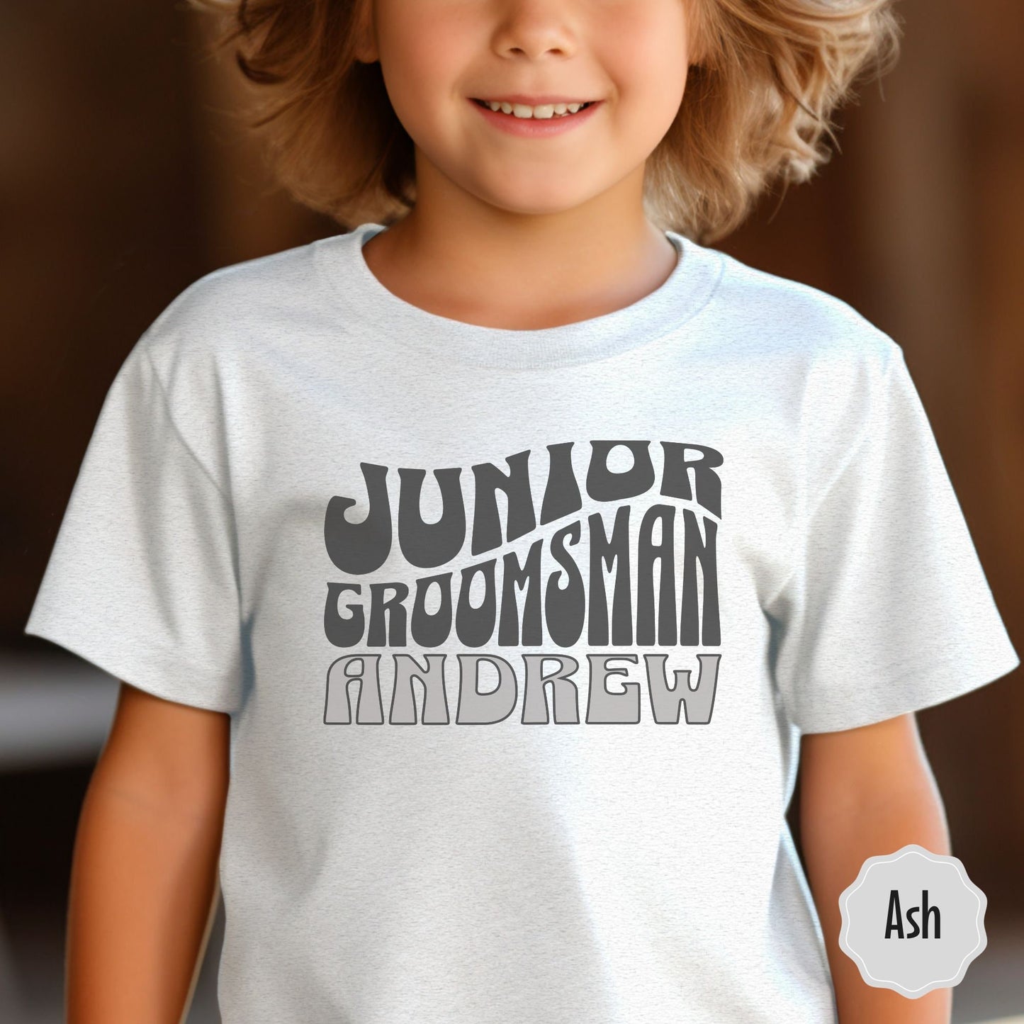 Cool Vibes Jr Groomsman Personalized Tee