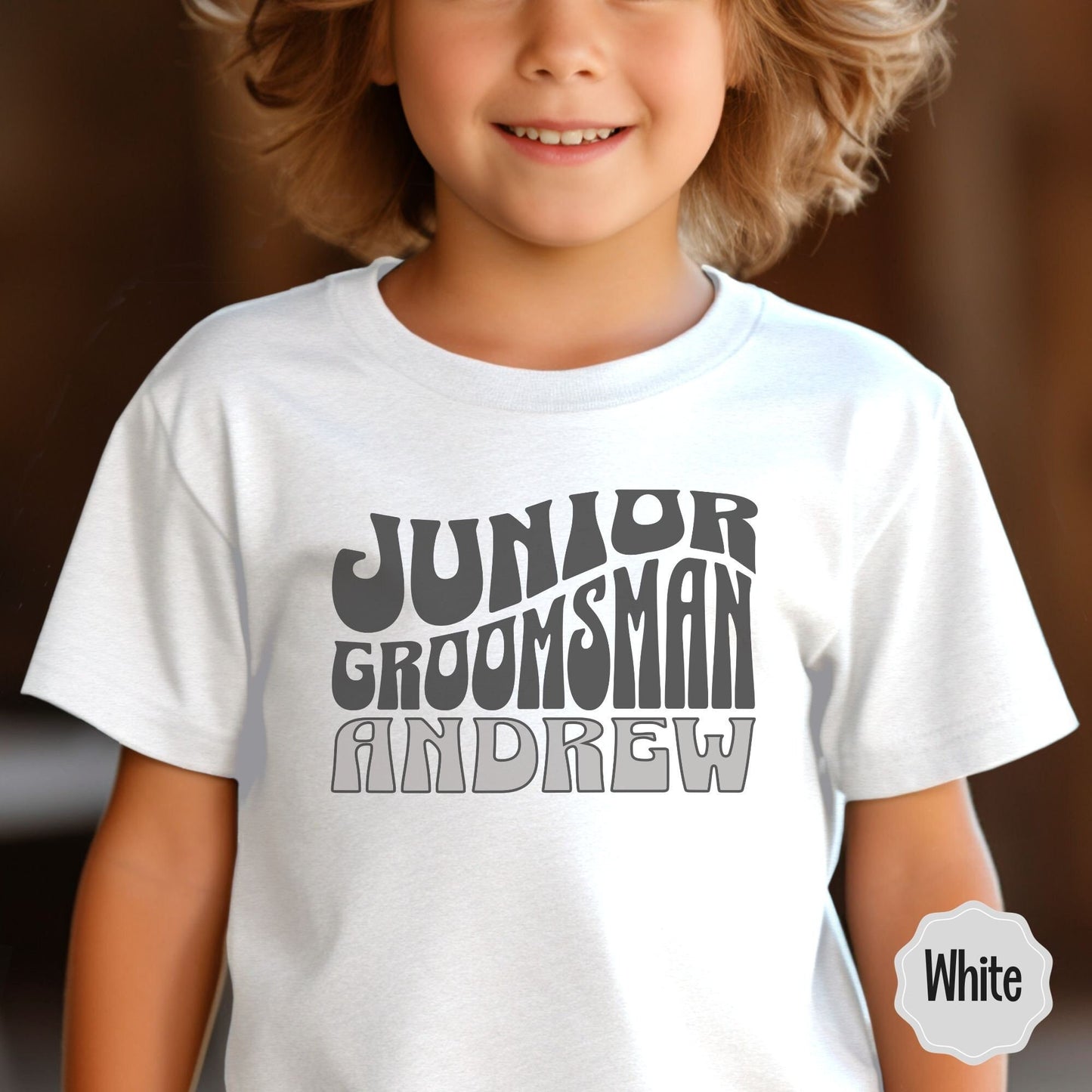 Cool Vibes Jr Groomsman Personalized Tee