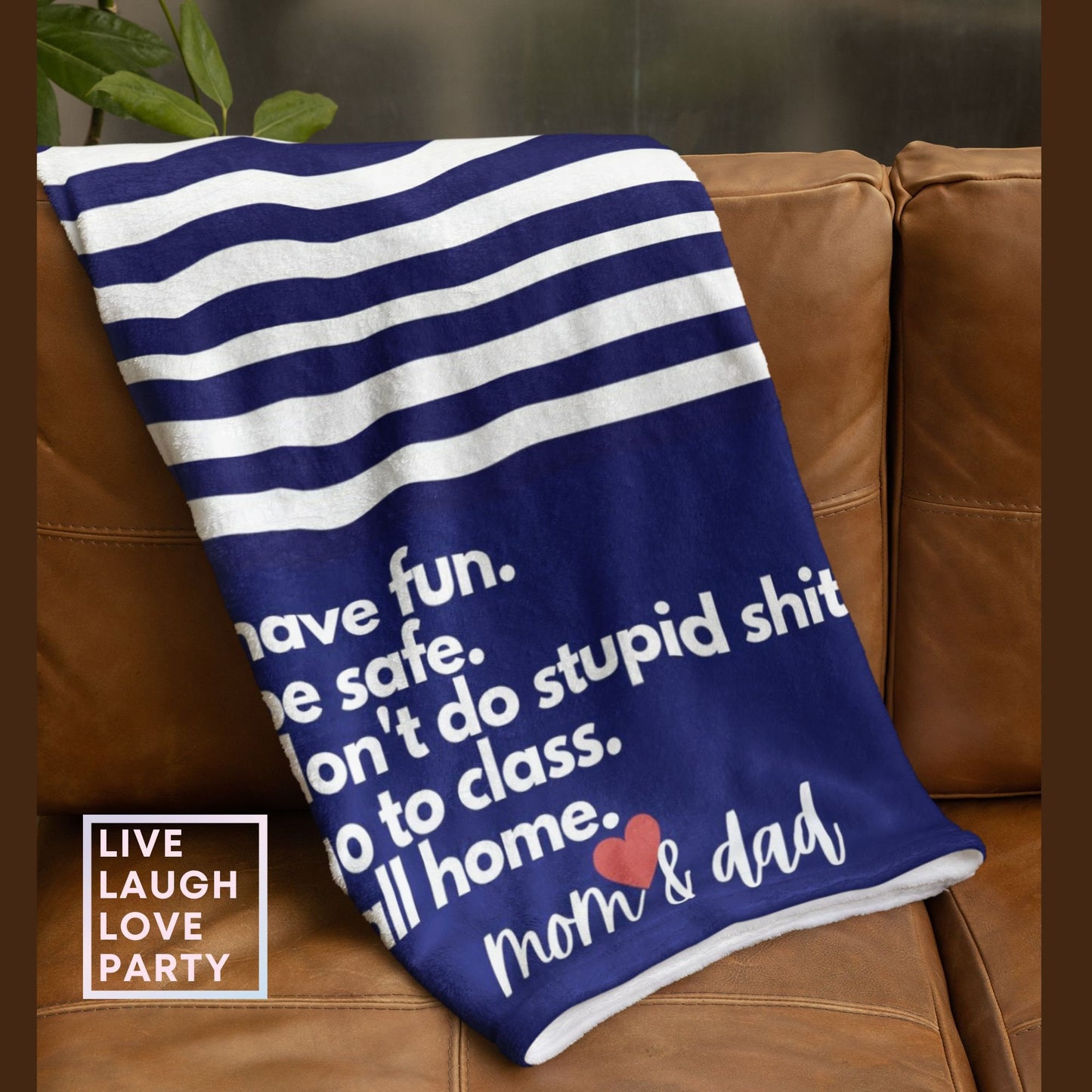 Personalized Dont Do Stupid Shit Blanket, Don't Do Stupid Shit, College Merch, Graduation Gifts for Him High School, Dorm Room Essentials